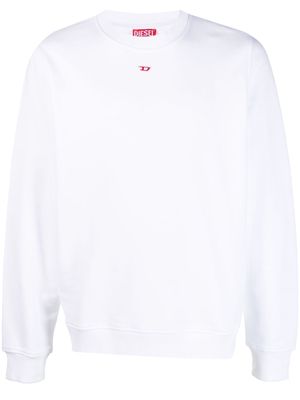 Diesel S-Ginn-D logo-embroidered sweatshirt - White