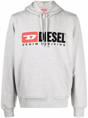 Diesel S-Ginn embroidered-logo hoodie - Grey