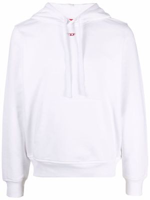 Diesel S-Ginn-Hood-D logo-patch hoodie - White