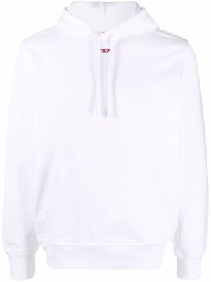 Diesel S-Ginn-Hood-D logo-print hoodie - White