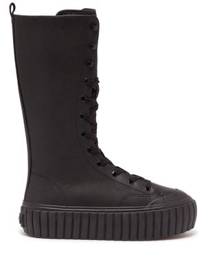 Diesel S-Hanami W lace-up leather boots - Black