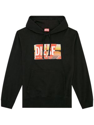 Diesel S-Macs-Poff-L1 cotton hoodie - Black