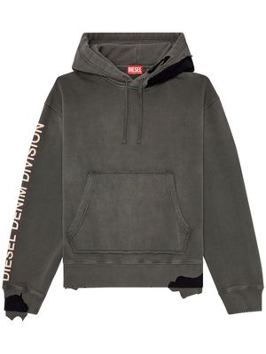 Diesel S-Macsrot cotton hoodie - Grey