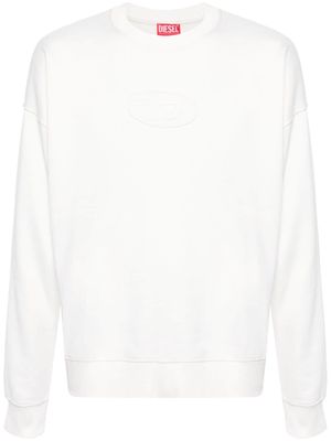 Diesel S-Roby-N1 logo-embroidered sweatshirt - White