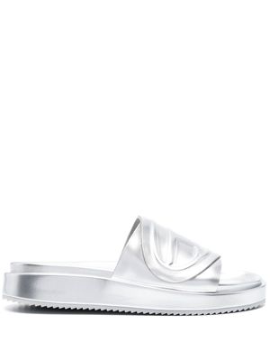 Diesel Sa-Slide D Oval sandals - Silver