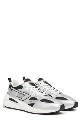 DIESEL Serendipity Sport Sneaker in Silver/White/Black