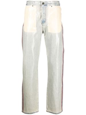 Diesel side-stripe straight-leg jeans - Blue