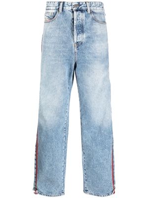 Diesel side-stripe wide-leg jeans - Blue