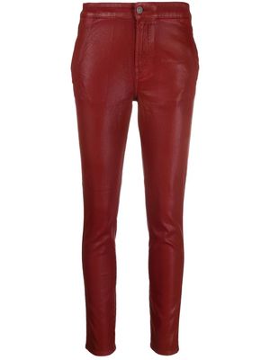Diesel Skinny - D-Tail Track wax-coated trousers - Red
