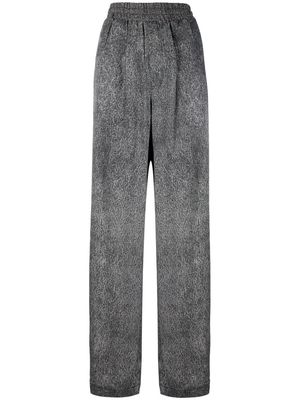 Diesel speckle-knit straight-leg trousers - Grey