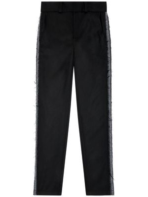 Diesel straight-leg fringed trousers - Black