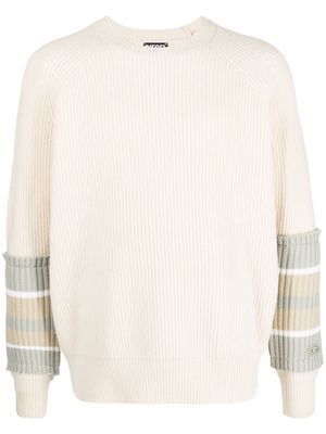 Diesel stripe-detail knit jumper - Neutrals
