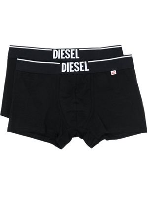 Diesel striped logo-waistband boxer briefs - Black