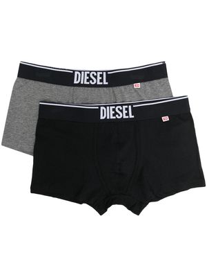 Diesel striped logo-waistband boxer briefs - Grey