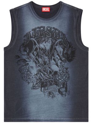 Diesel T-Bisco-Q1 logo-print tank top - Blue