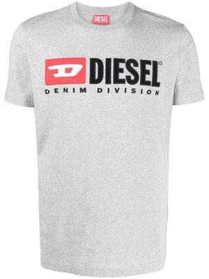 Diesel T-Diegor-Div logo-embroidered T-shirt - Grey