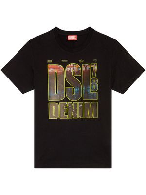 Diesel T-Diegor-L7 cotton T-Shirt - Black