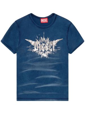 Diesel T-Ele-Long-P2 cotton T-shirt - Blue