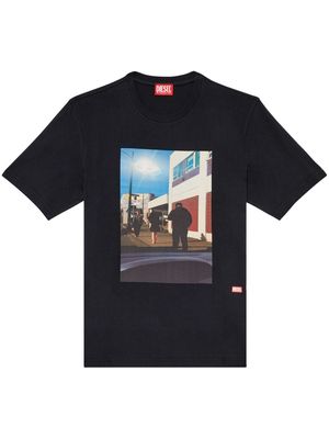 Diesel T-Just-L9 photograph-print cotton T-shirt - Black
