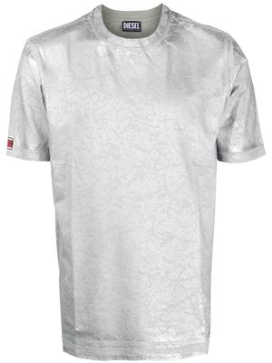 Diesel T-JUST-RAW crinkled T-shirt - Grey