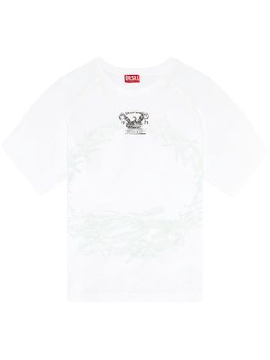 Diesel T-Roxt-Q1 logo-print T-shirt - White