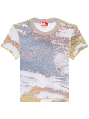 Diesel T-Skinzy-Lace ribbed T-shirt - Multicolour