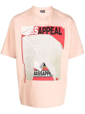 Diesel T-WASH-F1 peel-off T-shirt - Pink