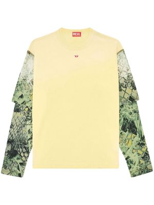 Diesel T-Wesher-N5 cotton T-shirt - Yellow