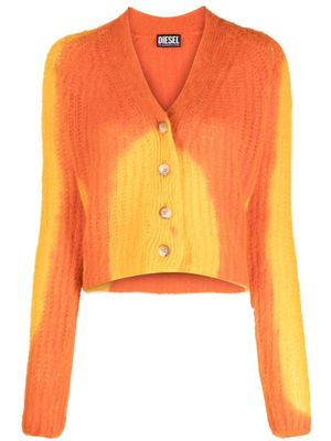 Diesel tie-dye knitted cardigan - Orange