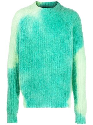 DIESEL tie-dye knitted jumper - Green