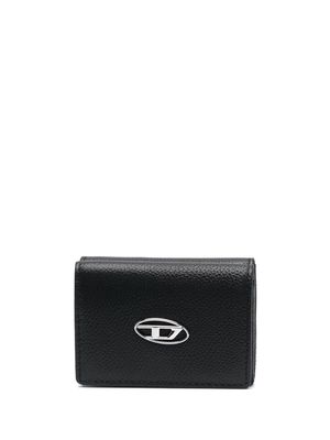 Diesel tri-fold leather wallet - Black