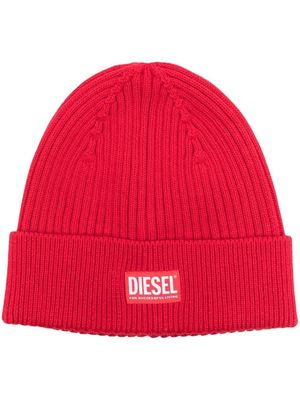 Diesel turn-up brim beanie - Red