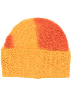 Diesel two-tone knitted beanie - Orange
