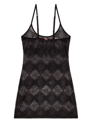 Diesel Ufpt-Donnie stretch-lace chemise - Black