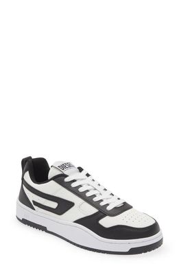 DIESEL Ukiyo Sneaker in White/Black Multi