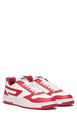 DIESEL Ukiyo Sneaker in White/Red Multi