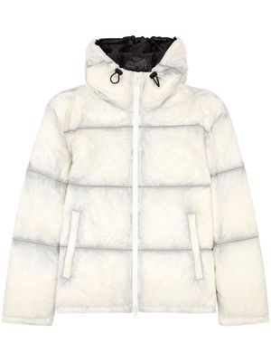 Diesel W-Baskin hooded down jacket - White