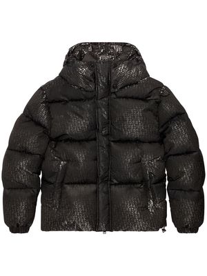 Diesel W-Rolfys monogram-pattern puffer jacket - Black