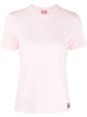 Diesel Water-print logo jersey T-shirt - Pink