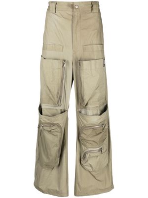 Diesel wide-leg cargo trousers - Green