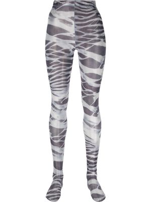 Diesel zebra-print leggings - Grey