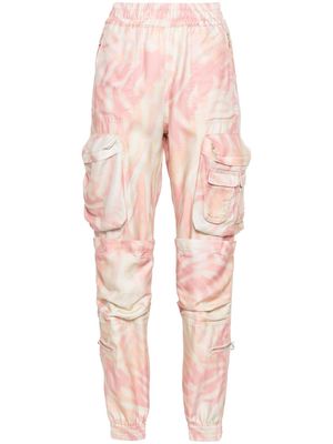 Diesel zebra-print twill cargo trousers - Pink