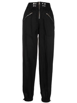 Diesel zip-detail straight leg trousers - Black