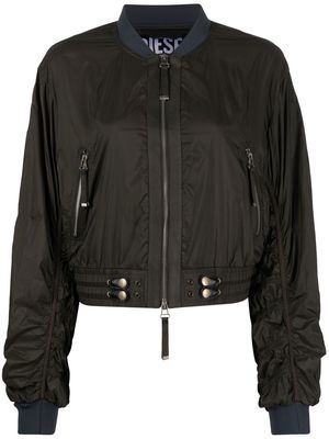 Diesel zip-front bomber jacket - Brown