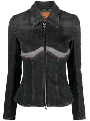 Diesel zip-up denim jacket - Black