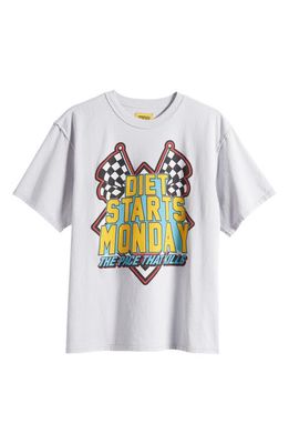 DIET STARTS MONDAY Pace Cotton Graphic T-Shirt in Grey