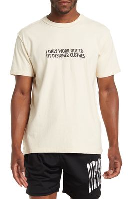 DIET STARTS MONDAY Work Out Graphic Tee in Antique