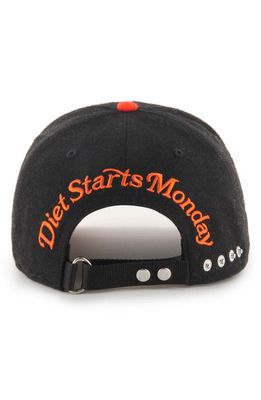 DIET STARTS MONDAY x '47 Orioles Wool Blend Baseball Cap in Black/Orange