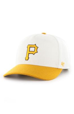 DIET STARTS MONDAY x '47 Pirates Wool Blend Baseball Cap in White/Yellow