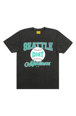 DIET STARTS MONDAY x '47 Seattle Mariners Baseball Cotton Graphic T-Shirt in Vintage Grey